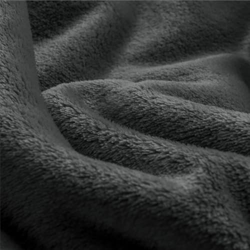 Image of BEDELITE Big Fleece Blanket 120 inch x 120 inch (10' x 10'), Super Soft Fluffy Fuzzy Oversized King Blanket for Bed, Couch, Sofa, Camping, Extra Large Fits Whole Family, Charcoal Grey
