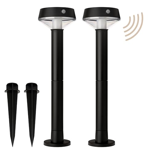 East Grove Home EcoPath Solar Collection LED Landscape Path Light or Fence Post Light with Linkable...