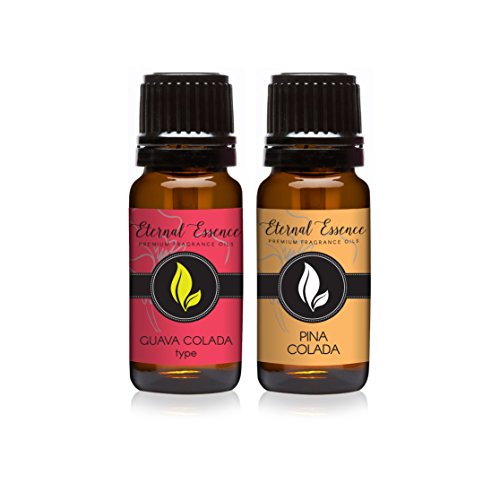 Image of Eternal Essence Oils 2 Pack 10ml Premium Fragrance Oil - Guava Colada Type & Pina Colada - for Candle, Soap Making, Aromatherapy, Diffusers, Home Care, & Humidifiers