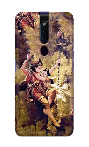 Image of Printed Hard Back Cover for Oppo F11 Pro Back Cover (Radha Krishna Love -J1) -190724(EA)