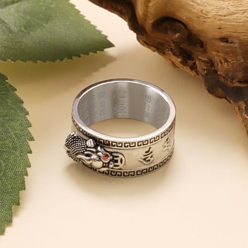 Image of Feng Shui PiXiu Mantra Ring - Lucky Wealth Jewelry
