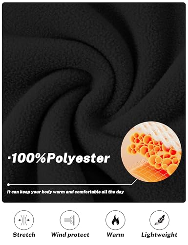 MoFiz Mens Quarter Zip Fleece Pullover Golf Zipper Pockets Long Sleeve Mock Neck Thermal Lightweight Sweatshirt3