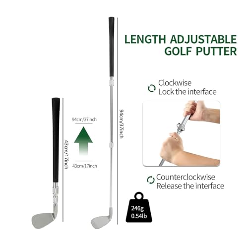 Club de golf rétractable et réglable pour entraînement nomade - 6