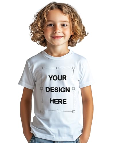 REGALOCREATIVO Camiseta Personalizada Infantil Color Blanco. para Niños y Niñas Unisex, de Manga Corta, 100% Algodón. Regalos Personalizados y Originales.