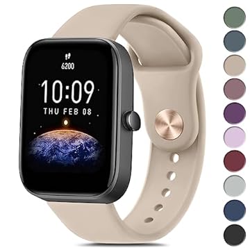 Vanjua Pulseiras de silicone para Amazfit GTR mini, Amazfit GTS 4 / GTS 4 Mini/GTS 3 / GTS 2 / GTS 2e / GTS 2 mini/GTS, pulseira de reposição esportiva macia de liberação rápida de 20 mm para