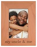 ThisWear Uncle Picture Frame Uncle and Me Natural Wood Engraved 4x6 Portrait Picture Frame Wood