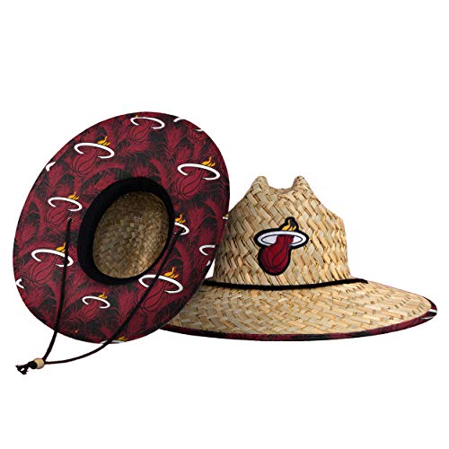 Image of NFL Team Logo Americana Floral Lifeguard Beach Straw Sun Hat