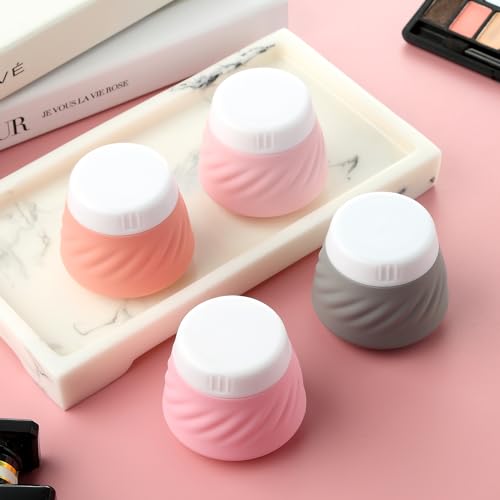 Gemice Travel Containers for Toiletries, Silicone Cream Jars TSA Approved Travel Size Containers with Toiletry Bag, Wide Mouth Leak-proof TravelAccessories with Lid for Cosmetic Cream (4 Pack) - Image 5