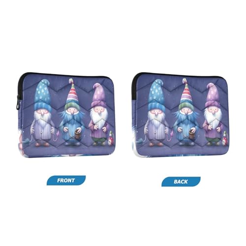 Funda para portátil de 13-14 pulgadas morada con diseño de gnomo miniatura 2