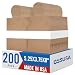 GSSUSA 200 Pack Brown Paper Bags 5.25x3.75x8 Inch Small Gift Bags with Handles Bulk, Brown Kraft Bag for Small Business, Sturdy Grocery Retail Shopping Birthday Party Favor Craft Bag