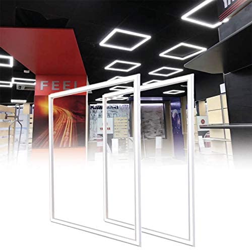 FactorLED Pack x2 FIT Dalle LED 60x60 cm 44W, Cadre Blanc Lumineux, 4800 lumen NO FLICK, Lampe LED Plafond, Lumière Sélectionnable CCT [Classe d'efficacité...