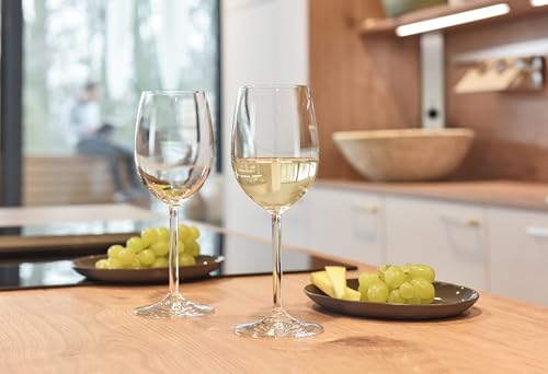 Foto von Leonardo Daily Weißwein-Gläser 6er Set, Kelch mit Stiel, spülmaschinenfeste Wein-Gläser, Höhe 22 cm, 370 ml, 063315
