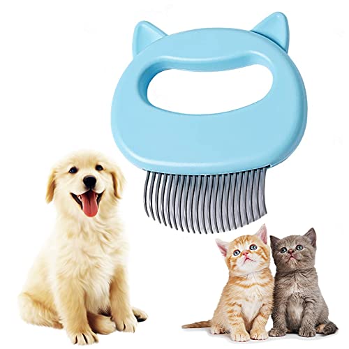 Cat Comb&Pet Shedding Brush for Cat Grooming Cat Massaging Comb,Deshedding Comb for Puppy Dog Rabbit, Painless Cat Hair Brush for Little Pet (CAT COMB)