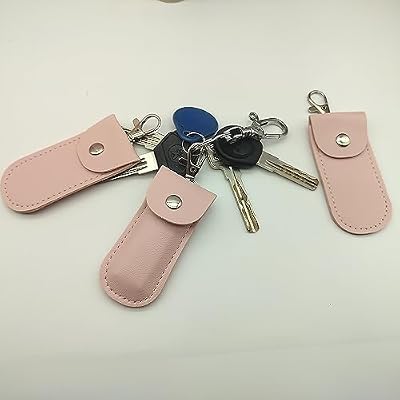 Pink USB Flash Drive Case, USB Protective Leather Case for Yubikey