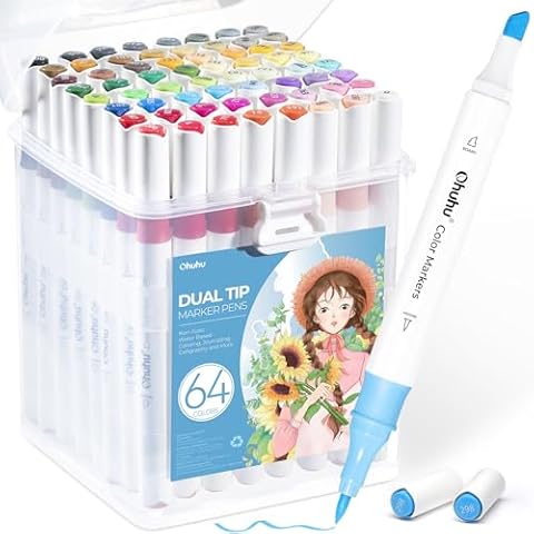 Ohuhu 64 Colour Dual Tip Marker Pens Cover