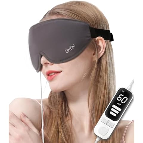 Heated Eye Mask for Dry Eyes Hot Electric USB Warm Compress Heating Pad for Eyes, Relieve Puffy Pink Eyes, Blepharitis, Chalazion, Stye Cover