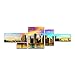 Trademark Fine Art MA01033-PAN-P5-SET Lower Manhattan Sunset by David Ayash, Five Panel Panoramic Set