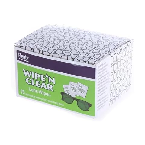 Flents WIPE'N Lens Wipes, Clear, 75 Count, Packaging may vary Cover