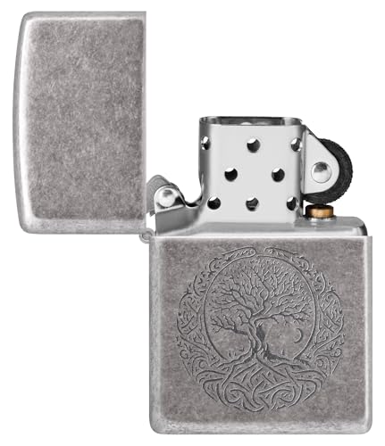 Encendedor Zippo Tree of Life Plata Antigua miniatura 2