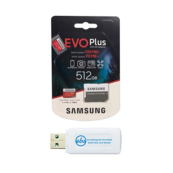 Samsung 512GB Micro SDXC EVO Plus Speicherkarte mit Adapter funktioniert Galaxy Tab S6, A 8.0 (2019), Book2 Tablet…