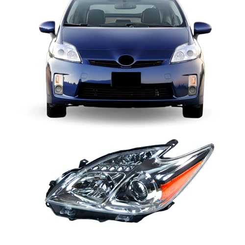 ILAMP Headlight Halogen Fit For 2010 2011 2012 2013 2014 2015 Pruis Headlamp chrome Repacement (Left Driver) LH 81170-47212 PS09A01L