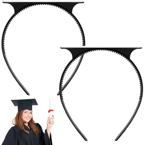 UQM 2 Pack Graduation Cap Headband Insert - Secures Cap and Keeps Hairstyle, Upgraded Interior Design Cover