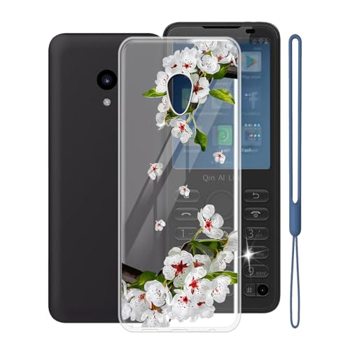 KJYFOANI Funda para Duoqin F21 Pro+, Ultrafino TPU Estuche Protector, Transparente Bumper Cover Suave Silicona Case, Anti-Arañazos Cáscara para Duoqin F21 Pro+ (2.80') - Flor de Pera