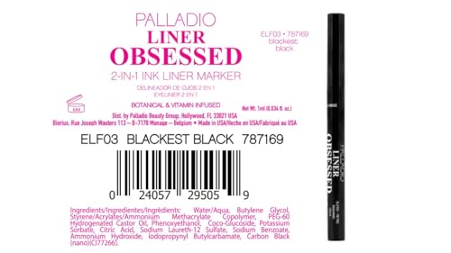 Marcador de Delineador de Ojos Palladio 2 en 1 Negro miniatura 6