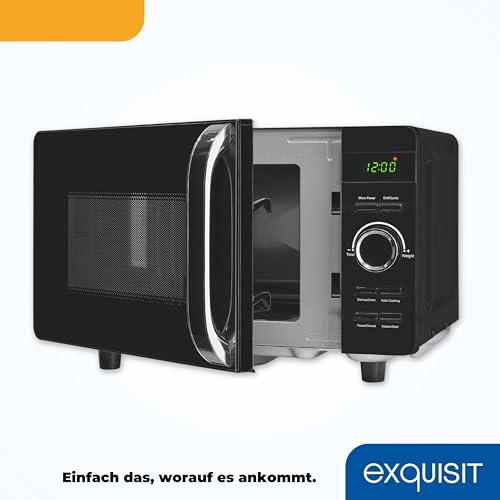 Exquisit Mikrowelle ohne Drehteller, 800 Watt Grill, 700 Watt, 20 Liter Garraumvolumen, Timer, Mikrowelle Flachbett, Auftaufunktion, MW4020-F-240DIG schwarz 6 Exquisit Mikrowelle ohne Drehteller, 800 Watt Grill, 700 Watt, 20 Liter Garraumvolumen, Timer, Mikrowelle Flachbett, Auftaufunktion, MW4020-F-240DIG schwarz