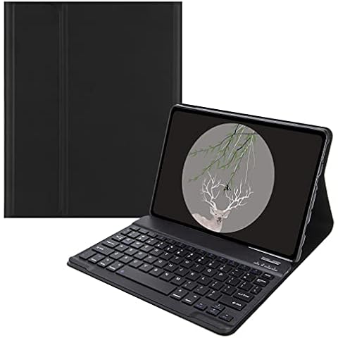 GOOVEN Keyboard case for Fire HD 10 /Fire HD 10 Plus (11th Generation 2021 Released) ，Magnetic Detachable Bluetooth Wireless Keyboard Cover Ultra-Thin Slim Smart Color keycap (Black) Cover