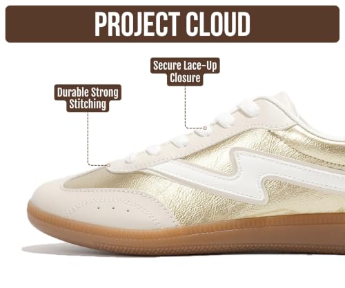 Image of Project Cloud Non-Slip Fashion Sneakers for Women, Lace-Up Shoes