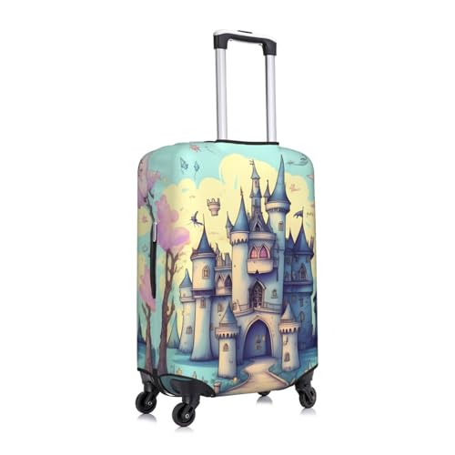 Luggage Suitcase Cover Protector, Printed Fairytale Castle Luggage Covers for Suitcase, Baggage Covers Fits 18-32 Inch Luggage3