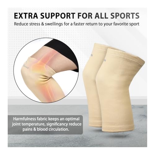 Knee Cap for Men & Women – Compression Support Sleeve for Knee Pain Relief, Joint & Muscle Recovery | Ideal for Gym, Running, Sports, Arthritis & Injury Support (S (Pack of 2)) - Image 4
