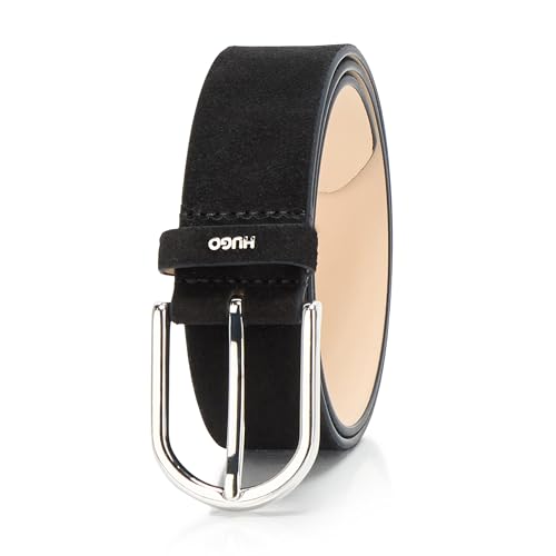 Ceinture femme HUGO Zoey daim véritable maroquinerie boucle ronde accessoire de mode