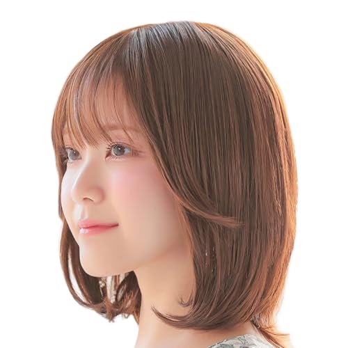 [AQUADOLL(アクアドール)] ウィッグ ボブディ ミディアム 前髪 手植え レース シースルー カラー フルウィッグ フリーサイズ B6.プラムブラウン wg364B6のサムネイル