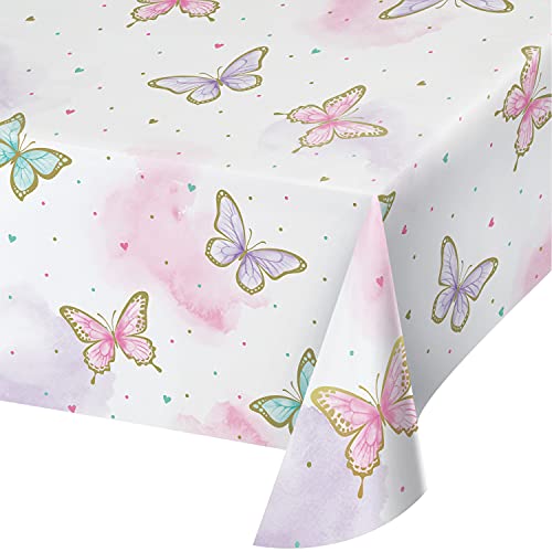 Creative Party PC354583,137 x 259 cm - Mantel de Papel con diseño de Mariposas, Multicolor, PC354583