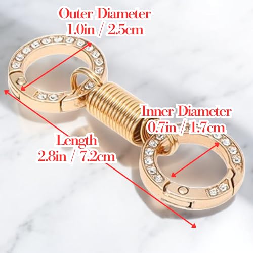 Genuine Leather Small Gold Metal Chain Phone Crossbody Purse, Color Block Shoulder Card Slot Wallet Cellphone Bag with Bling Rhinestone Key Ring (Red)3