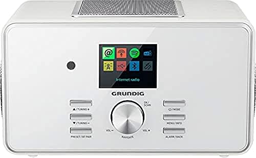 Grundig GIR1080 Odtwarzacz Bluetooth, Biały/Srebrny, 28W