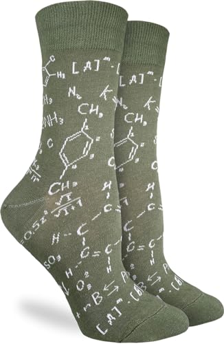 Good Luck Sock Calzini da donna Math & Science, adulti, Scienza - Formula chimica, taglia unica