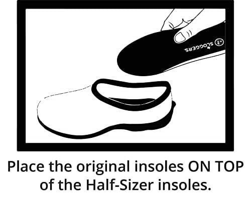 Image of Sloggers Half-Sizer Fit Adjuster - for Half Sizes, Narrow Feet & Slightly Loose Fit | Reduces Any Sloggers Shoe, Boot, or Clog by Half a Size for a Custom Fit | Style 330BK | Black (Size 11 /12)