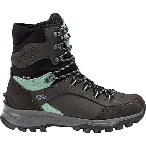Hanwag Damen Banks Snow GTX Schuhe, Asphalt-Mint, UK 7.5