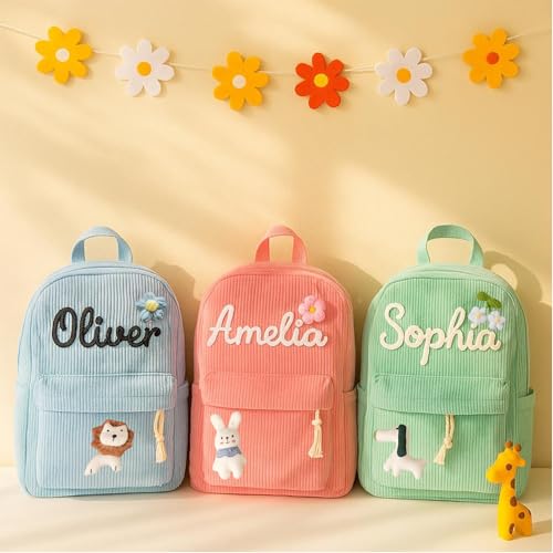 Personalized School Backpacks Custom Corduroy Backpack with Name Customized Cute Backpacks for Her Dance Travel Backpack Personalized Back to School Gifts2