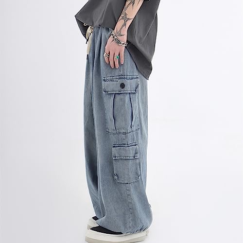 Y2K Grunge Baggy Clothes Emo Goth Cargo Pant with Pockets Fairycore Acubi Jeans Hiphop Alt Demin Tripp Streetwear4