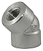 Elbow, 45 Deg, 3/4 In, 316 Stainless Steel