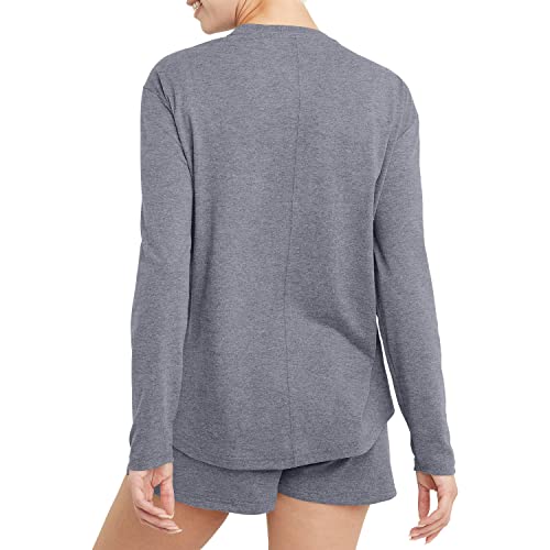 Hanes Originals Tri-Blend Long-Sleeve T-Shirt, Crewneck Tee for Women, Relaxed Fit - Image 3