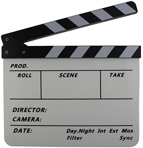 Film Clapper Board 30cm x 25cm Capperboard Black & White