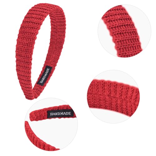 Image of DRESHOW 4 Pack Headbands for Women Thin Knitted Hairbands Turban Vintage Boho Head Bands Fashion Non Slip Head Wraps Hoop Hair Accessories
