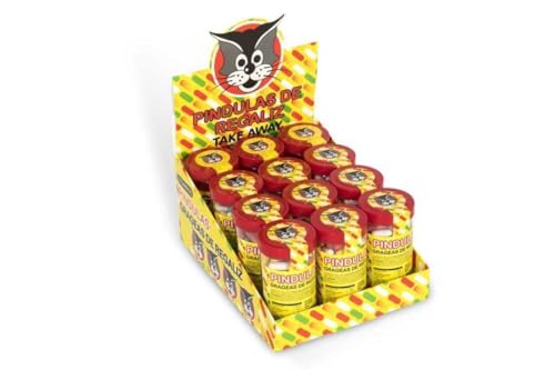 Pindula Grageas de Regaliz, Pack de 12 Tarros, Dulces de Colores
