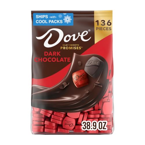 DOVE PROMISES Dark Chocolate Candy, 38.9 Oz, 136 Count Bulk Bag