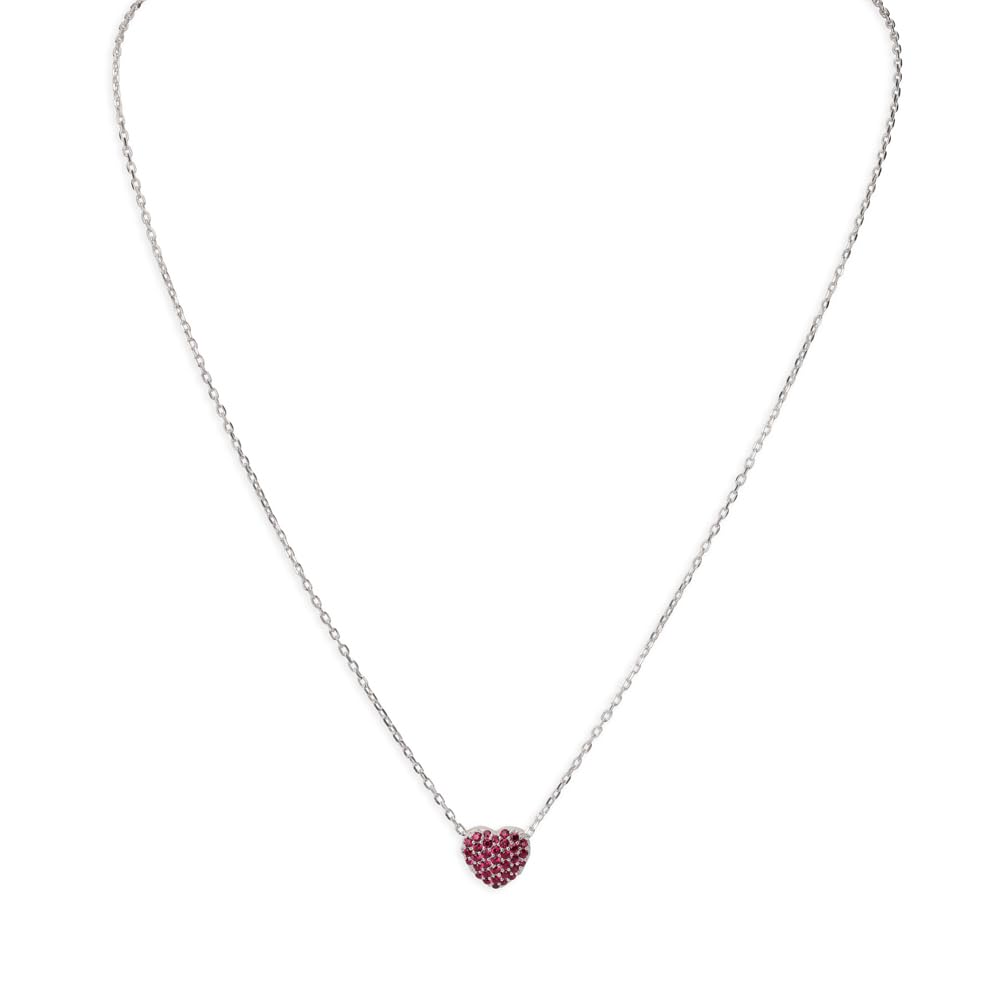Mia by TanishqPretty Pink Silver Necklace for Women